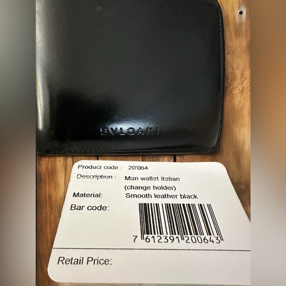 Bvlgari Black Leather Mens Bifold Wallet - Picture 2 of 11